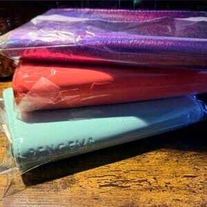 Pengems Bundle of 3 Pen Cases - Neon - mermaid glitter - pastel blue/green